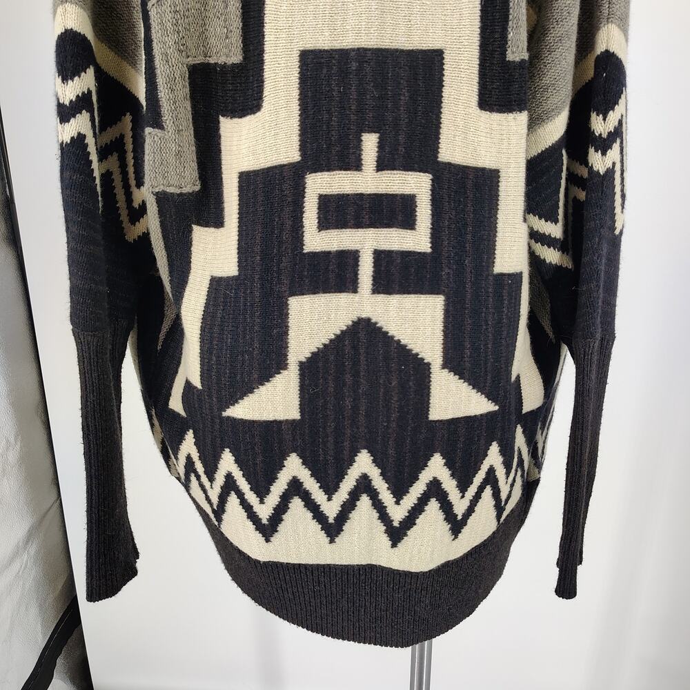 Ralph Lauren Shawl Collar Wool Silk Cashmere Lodge Cardigan Aztec Sweater L - Picture 11 of 11
